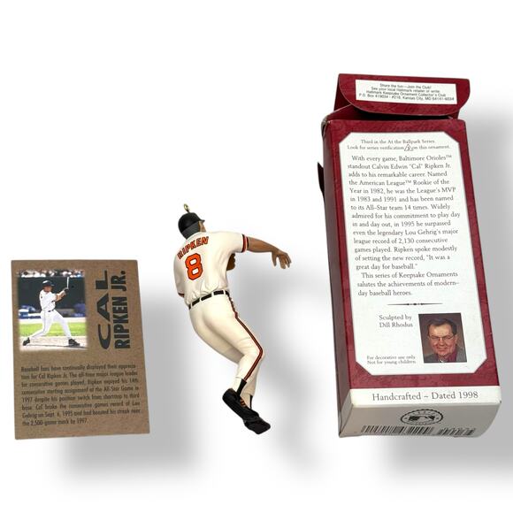 Cal Ripken Jr 1998 Baltimore Orioles Hallmark Keepsake Ornament - Picture 3 of 3